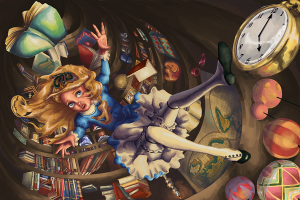 "Alice in Wonderland: Rabbit Hole" by cat-o-morphism on deviantART  http://cat-o-morphism.deviantart.com/art/Alice-in-Wonderland-Rabbit-Hole-333972324